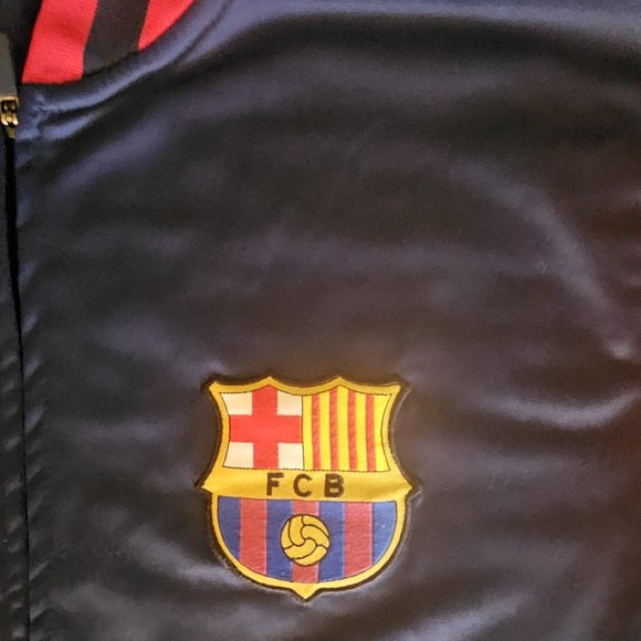 Men’s FCB Barcelona Soccer Track Jacket Blue-Red Size Medium - Picture 7 of 10